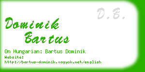 dominik bartus business card